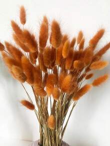 60pcs 16.5 Inch Artificial Rabbit Tail Grass, Home Decor Artificial Rabbit Tail Grass Stems, Suitable For Bohemian Floral Decoration, DIY Crafts, Home Kitchen And Wedding Decoration, Christmas Decoration, Thanksgiving Decoration, DIY Wreath Decoration - Burnt Orange - View 3
