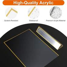 金色壓克力告示牌架 8.5 X 11 英吋/6x8 英吋/5x7 英吋/4x6 英吋,3/6 個雙面相框告示架,透明壓克力桌面菜單號碼顯示架,適用於婚禮、餐廳、家庭派對 - T-Gold - 查看 7