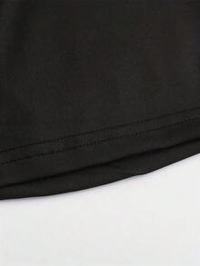Women's Crop Top With A Simple Design, Comfortable And Breathable For Everyday Wear And Leisure, Versatile For Various Occasions, Naturally Elegant, A Must-Have, An Ideal Gift Choice For Summer Parties, Local Delivery - 黑色 - 查看 6