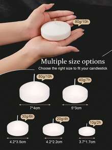 24/20/8pcs Set Floating Water Candles, White Paraffin Wax, Suitable For Wedding, Birthday, Party And Home Decor, Home Decoration, Room Decor, Wedding Decor, Tabletop Decor, Scented Gift - Multicolor - View 12