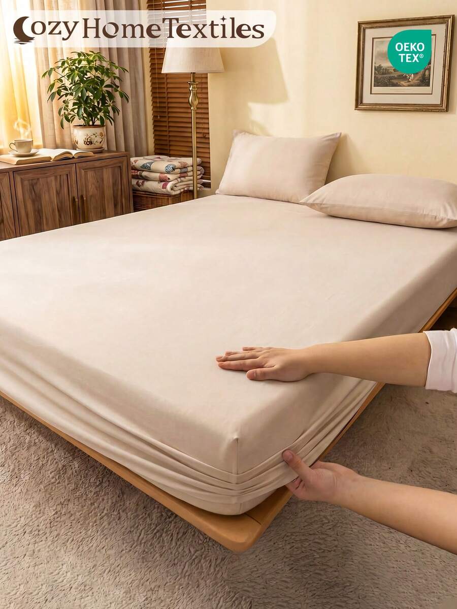 1 bộ ga trải giường chống thấm nước, bảo vệ nệm thân thiện với da, nhiều màu sắc để lựa chọn, ga trải giường mềm mại dùng được cả bốn mùa, phù hợp với giường đôi/giường cỡ Full/giường Queen/giường King, chỉ bao gồm 1 ga trải giường (không kèm gối và vỏ gối), có thể giặt máy, phù hợp cho phòng ngủ và trang trí phòng, đạt chứng nhận Oeko-Tex. - Lạc đà - Xem 1