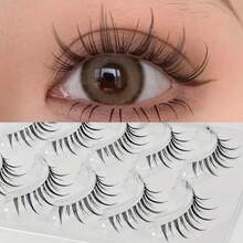 5 Pairs Doll Style Natural False Eyelashes - Soft & Smooth Lashes, Transparent Stem, Cartoon Fairy Design, Suitable For Cosplay, Reusable & Easy To Apply Strip Lashes, Lashes, Eyelashes, Fake Lashes - Natural Lashes - View 9
