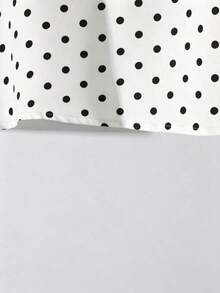 Camisa de mujer con diseño de cuello de corbata de lunares, primavera/verano - Blanco - Ver 6