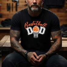 Camiseta de baloncesto para papá, camiseta de regalo para el Día del Padre, camiseta de baloncesto para hombre, regalo de cumpleaños para papá, regalo para amantes del baloncesto, camiseta para entrenador de baloncesto - Negro - Ver 7