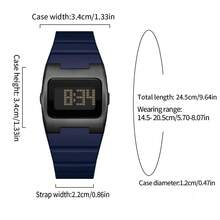 SANDA. SANDA Men's Silicone Strap Digital Display Watch - Multifunctional Waterproof Luminous Everyday Wear Wristwatch - 2214J - View 2
