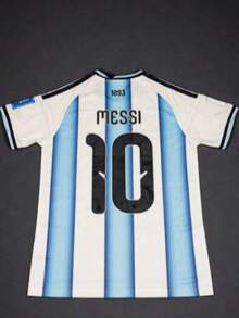 2026 Argentina Home 10-Number Jersey Short-Sleeved Football Jersey - 淺藍色 - 查看 1