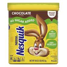 Nestle' Nesquik Chocolate Powder No Sugar Added, 16 Oz - 16 Ounce (Pack Of 1) - View 9