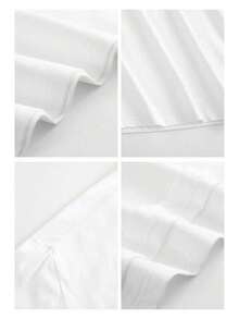 Camiseta con estampado de camisa casual para mujer, manga corta y cuello redondo, moda urbana local de primavera/verano. (Estilo casual, estilo retro, unisex) - Blanco - Ver 2
