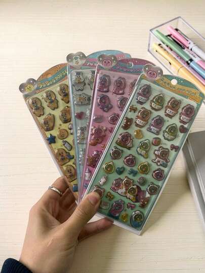 1 miếng nhãn dán hoạt hình dễ thương lấp lánh: Nhãn dán trao đổi - Nhãn dán trang trí phù hợp cho làm scrapbook, quà tặng nhỏ, phần thưởng, nhãn dán shaker, trang trí quà tặng nhỏ, trao đổi ở trường và chia sẻ xã hội