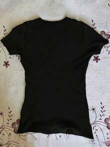 Camiseta casual de mujer de cuello redondo y manga corta con estampado floral - Multicolor 8 - Ver 2