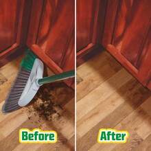 Libman - Escoba Angular de precisión con recogedor Combinado para Barrer Suelos Interiores y Exteriores, Mascotas, Escoba de Pelo de Perro, Mango de 49 Pulgadas de Largo, Escoba de 11 Pulgadas de - Verde - Ver 6