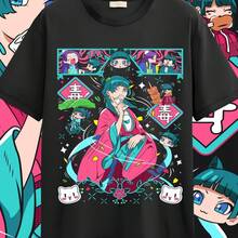 Camiseta unisex, BoticarioDiariosCamisaMaoMaoCamisaAnimeGráficoCamisetas,AnimeChicaCamisaRegaloParaÉl,RegalosParaElla,AnimeRegaloParaBF,UnisexoCamisa, ropademujer,blusasparamujer,topsdemujer,playerasdemujer,DailycasualConjunto, RegularAjuste, DiarioCoincidencia, GráficoEstampado, Deportivocasual - Negro - Ver 5