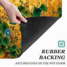 1 件装旋花印花沥水垫/吸水垫/干燥垫，适用于咖啡机、餐具 - 吸水性强的聚酯纤维桌面保护垫，带橡胶防滑垫，可用于厨房台面装饰、家庭酒吧和餐桌 - 彩色 - 查看 9