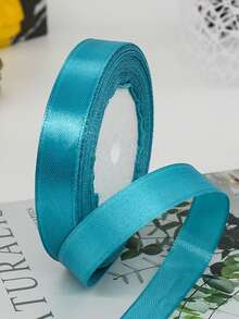 1 Roll Peacock Blue Double-Sided Satin Ribbon, Peacock Blue, Teal, Turquoise Blue, Emerald Teal, Peacock Teal, Dark Cyan, Blue‑Green,Width 1cm/1.5cm/2c/2.5cm/3cm/4cm/5cm/7.5cm/10cm, Length 22m, High Gloss Peacock Blue Satin Ribbon, Floral Packaging Ribbon, Suitabl Gifts, Gift Wrapping, Clothing - Peacock Blue High-gloss Satin Ribbon - View 16