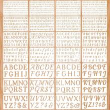 28pcs Letter Painting Template, Including 4 Styles Of Complete Alphabet, Numbers And Punctuation. Each Letter Provides 1/3, 1/2, 3/4, 1 And 2 Inch Sizes. These Templates Will Bring Endless Possibilities, Allowing You To Create Any DIY Art Freely. Template Size: 9.8 Inches X 5.9 Inches - 28-piece Letter Drawing Template - View 8