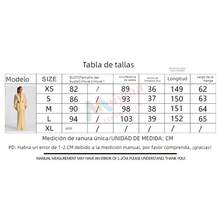 Vestido largo de gasa manga larga espalda descubierta color liso elegante - Amarillo - Ver 4