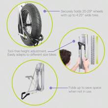 Delta Cycle - s para Colgar en la Pared del cochera Giratorio para Ahorrar Espacio, no Requiere elevación, Soporte Vertical para Bicicletas Soporte de Pared para - Plateado - Ver 4