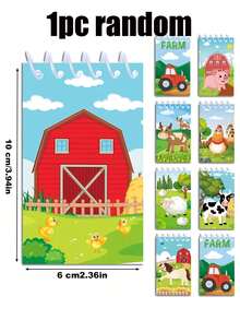 8pcs Cartoon Animal Pattern Notebooks, Suitable For Theme Party Decorations, Creative Stationery Gifts, Birthday Party Gifts, Event Souvenirs, Back To School Gifts, And Desktop Notebooks - One Size Fits All - View 9