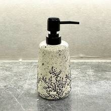 Elegant Minimalist Ceramic Liquid Soap Dispenser, White Soap Pump Bottle, Refillable Lotion/Shower Gel/Hand Wash Container, Bathroom/Rental Home Durable Ceramic Pump Bottle, Cosmetic Refillable Dispenser - 1pc White - View 8