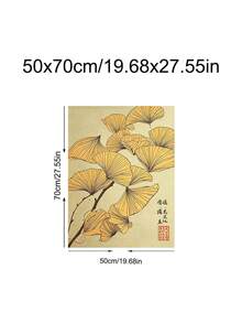 1 pieza Impresión de arte de hoja de loto Japandi, decoración Zen, arte botánico vintage de ginkgo, regalo de festival, adecuado para dormitorio, sala de estar, cocina, artes de pared, decoración de pared, decoración del hogar, decoración de la habitación, arte de pared en lienzo, pósteres, arte de pared con marco, marco opcional - 1 unidad - Ver 20