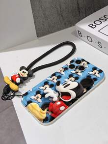 This Disney Mickey Mouse Lanyard Phone Case Is Fully Covered In TPU Material. It's Shockproof, Lightweight, And Compatible With IPhone17/16/11/13/15/15 Plus/15 Pro/15 Pro Max/12/14 Pro Max/11 Pro Max/12 Pro/12 Pro Max/13. This Phone Case Makes A Popular Birthday Gift Or Business Gift; It's Durable, Stain- And Fingerprint Resistant, And Suitable For Both Men And Women. The Set Also Includes A Mickey Mouse Phone Case And A Mickey Mouse Plush Bracelet. It's A Perfect Gift For Friends And Family. This Stylish Phone Case Is Fun, Lightweight, And Durable. IPhone17 Pro Max Phone Case, Minnie Mouse Phone Case. - 白色 - 查看 5
