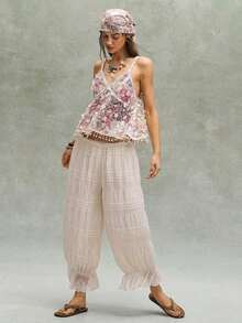 Camiseta de tirantes finos sin mangas de verano con lentejuelas de moda casual para mujeres - Multicolor - Ver 5