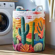 Cesta de Almacenamiento de Ropa Sucia Acolchada de Algodón Serie Cactus 2026, Cesta Antipolvo para Ropa Sucia - 37 modelos - Ver 3