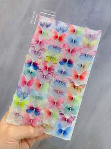 15 chiếc kẹp tóc hình bướm lưới ombre ngẫu nhiên đính đá, phụ kiện tóc hình bướm 3D sống động, kẹp tóc thời trang cho tiệc tùng và sử dụng hàng ngày. - Nhiều màu - Xem 4