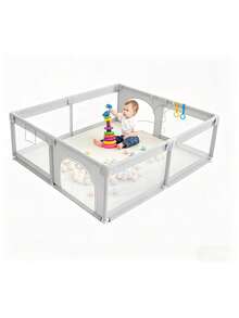 Portable Baby Playpen, Foldable Playpen For Children, Various Colors Available - Light Grey - View 5