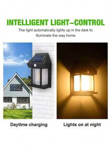 1/2/4pcs Wall Lamps - Outdoor LED Motion Sensor Lights With 3 Lighting Modes, Rechargeable Battery, Semi Flush Mount For Porch, Deck, Garage, And Street, Outdoor Lighting | Modern Wall Lamp | Solar Powered Lamp - Multicolor - View 5