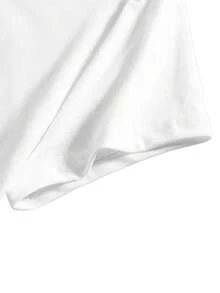 Playera de mujer 100% algodón manga corta estampado de fresas ajustada estilo fresco para verano - Blanco - Ver 4