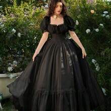 MOD Plus Size White Maxi Lace Ruffled Victorian Vintage Dress, Party Dress, Prom Dress, Exquisite Craftsmanship,Graduation Dress,Birthday Dresses For Women - Negro - Ver 1