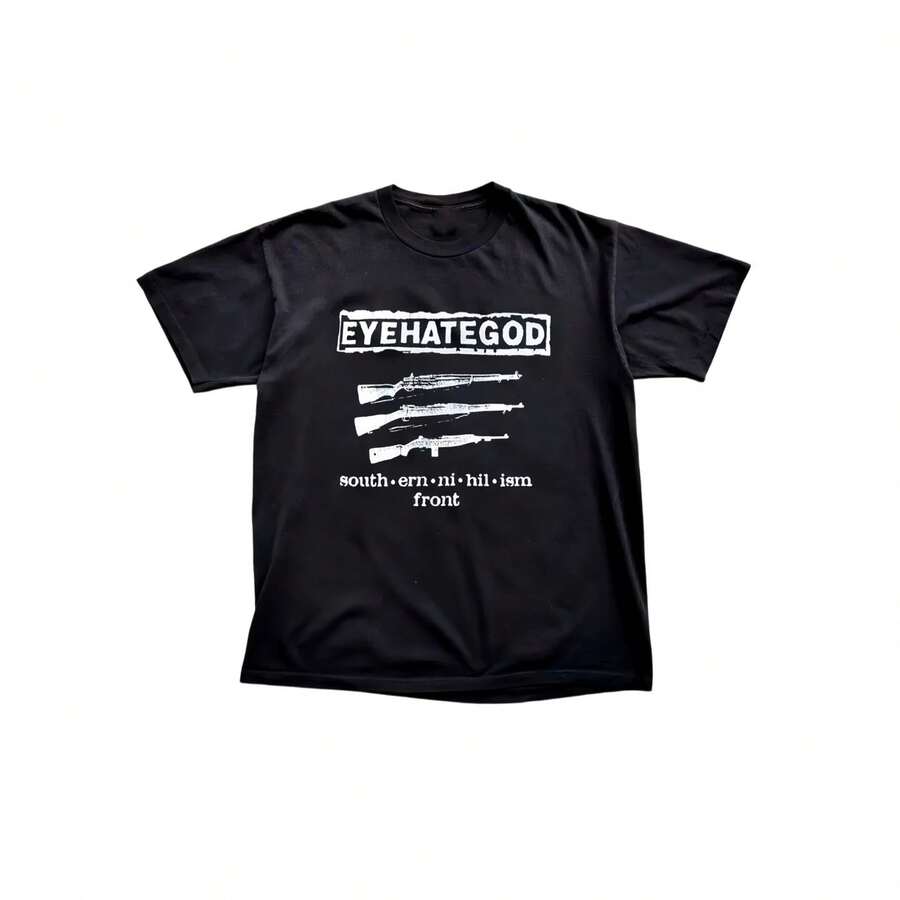 Camiseta VTG Eyehategod 2009 Tour para hombres y mujeres, negra, todas las tallas, regalo, camiseta gráfica de manga corta, unisex, verano - Negro - Ver 1