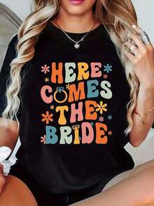 Dam-T-shirts - Svart - Visa 1