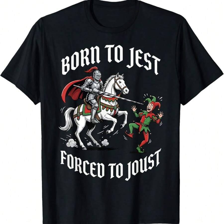 Born To Jest Forced To Joust T-Shirt - Black - View 1