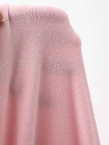 Camiseta de mujer de manga larga con diseño asimétrico y ajuste ceñido, ropa de otoño con estilo preppy - Rosa - Ver 3