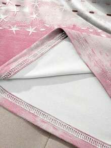 Camiseta de mujer con cuello redondo y manga corta con estampado floral sintético, cómoda para uso casual diario - Rosa - Ver 3