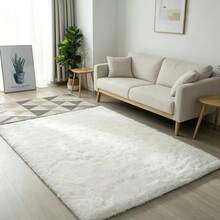 Alfombra Decorativa 135 X 190 Cm Sala De Estar Y Dormitorio tapete moderno antideslizante facil limpieza diseño resistente uso interior salon dormitorio pasillo material duradero suave al tacto mejora confort y estilo hogar - Blanco - Ver 3