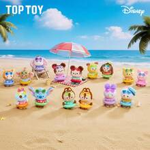 TOPTOY 迪士尼夏季游泳圈系列盲盒摆件，可爱毛绒玩偶，儿童节度假主题礼物 - 彩色 - 查看 9