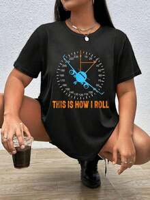 Cosas que hago en mi tiempo  - Camiseta de rista de cicleta con gráfico impreso de cuello redondo de manga cortara mujer, color negro - Camiseta gráficara mujer, tops cortos, camiseta de pareja, atuendos de arte para mujer - Negro - Ver 2