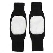 1 paire de genouillères unisexes chaudes, avec doublure isolée douce, isolation thermique, manchon de protection des jambes pour l'hiver - Multicolore - Voir 22