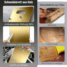 Titanium Alloy Cutting Board, Titanium Kitchen Cutting Board, 304 Stainless Steel Cutting Board, Suitable For Cutting Meat, Fruits And Vegetables - Multicolor - View 7