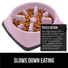 ® Patented  Slow Feeder Dog Bowls, Interactive Puzzle Toy For Dogs And Cats Food Training Enrichment, Keeps Pets Busy And Prevents Puppy Overeating, All Breeds - 2 cốc - Xem 3