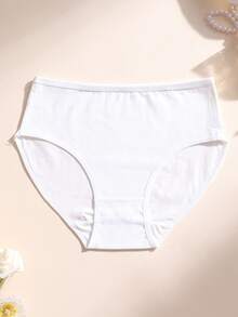 9pcs Women High Waist Solid Color Seamless Triangle Panties, Tummy Control & Butt Lifting, Stretchy Sports Underwear - Multicolor - View 4