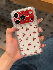 Ốp lưng điện thoại Delicate Glitter Cherry 17 Pro Max, vỏ bảo vệ bằng silicon mềm mại tương thích với Apple 16 Pro Max, 15 Pro, 14 Pro, 13 Series, thiết kế chống rơi vỡ dành cho nữ. - Đỏ - Xem 5