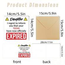 Funny "Outdated" Birthday Card Series For Daughter, Humorous Milestone Birthday Card, Suitable For 20/30/40 Years Old Birthday, Lighthearted & Amusing Birthday Greeting Card Gift - 20 Years Old - View 2