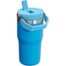 IceFlow Flip Straw Tumbler With Handle 20 Oz Twist On Lid And Flip Up Straw Leak Resistant Bottle Insulated Stainless Steel BPA- Azure - Mặc định - Xem 2