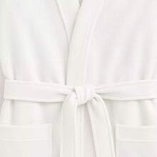 Soft Cozy Plus Size Unisex Bathrobe For Women And Men, Warm Terry Cloth Microfiber, Long With Pockets, Post-Bath, Winter - trắng - Xem 5