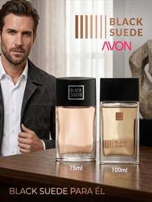 Avon Linea de aromas, BLACK SUEDE, Colonia en spray para caballero, AV, - Black Suede - Ver 1