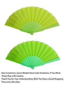 Customized Large Bamboo Folding Fan, Kung Fu Tai Chi Hand Fan For Dance, Rave Party Cheer Fan, Concert Merchandise, Vintage Black Foldable Fan - Multicolor - View 10